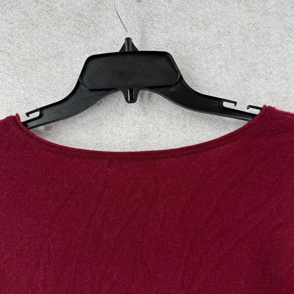 Neiman Marcus 100% Cashmere Sweater Womens MEDIUM Red Long Sleeve Love Heart - Picture 5 of 14